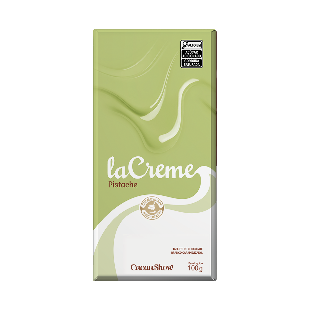 Tablete laCreme Branco com Pistache 100g